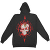 Skull & Compass Zip Hoodie Zippered Hooded Sweatshirt