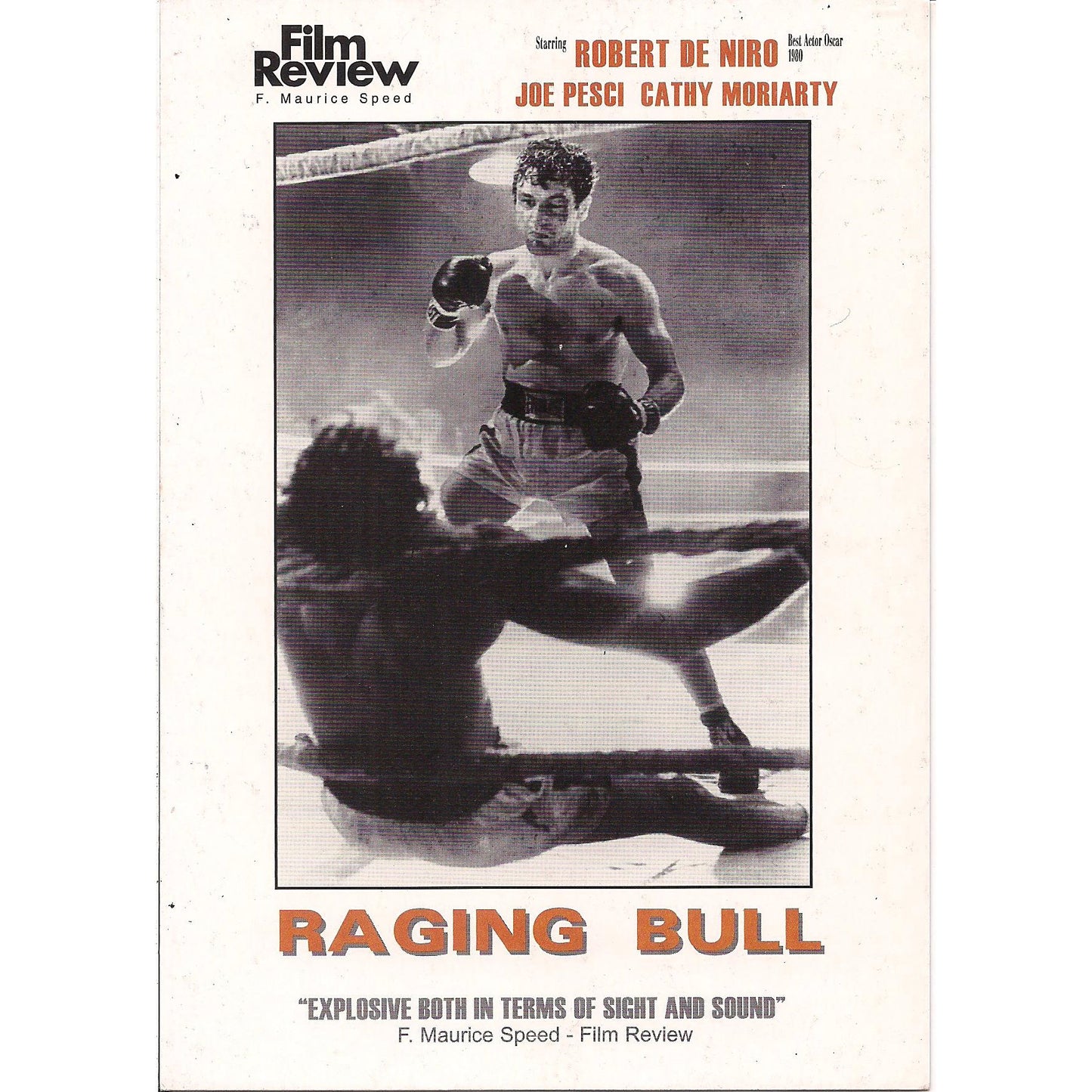 Raging Bull Promo Card 1 Post Card
