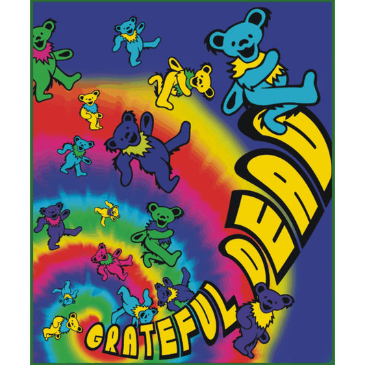 Grateful Dead Spiral Fleece Blanket