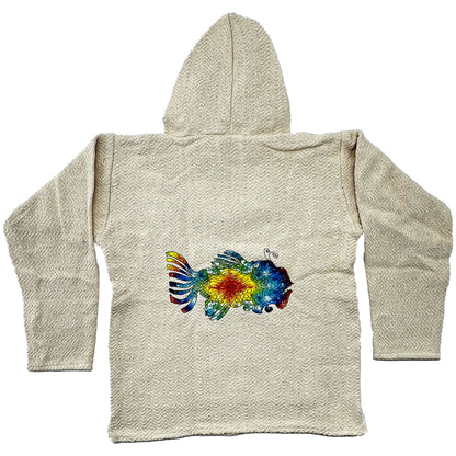 Jerry Garcia Tie Dye Fish Hooded Sweatshirt