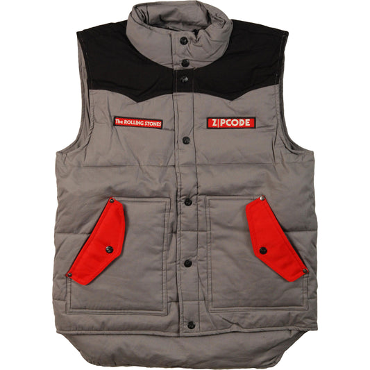 Rolling Stones Stones Contrast Puffer Vest
