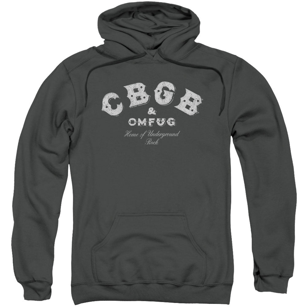 CBGB CBGB Tattered Logo Adult 25% Poly Hooded Sweatshirt