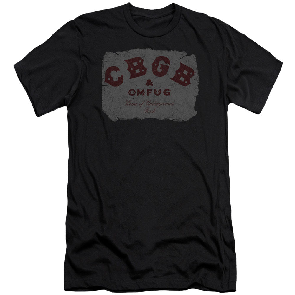 CBGB Crumbled Logo Adult Slim Fit Slim Fit T-shirt