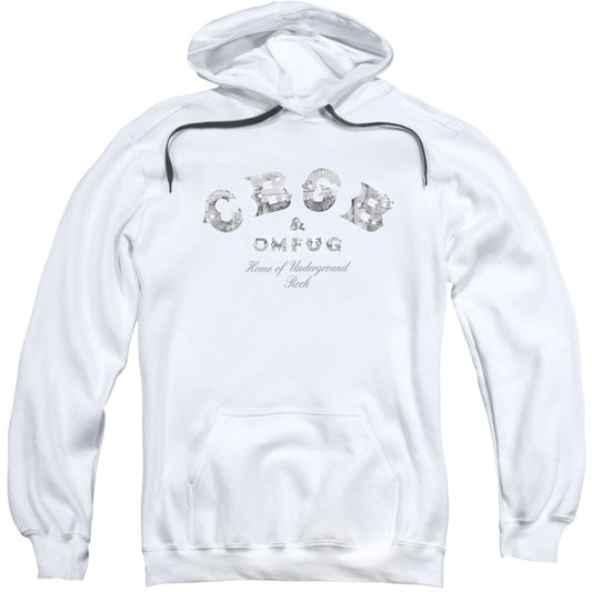 CBGB Club Logo Adult 25% Poly Hooded Sweatshirt
