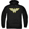 Wonder Woman Logo Adult 25% Poly Hooded Sweatshirt