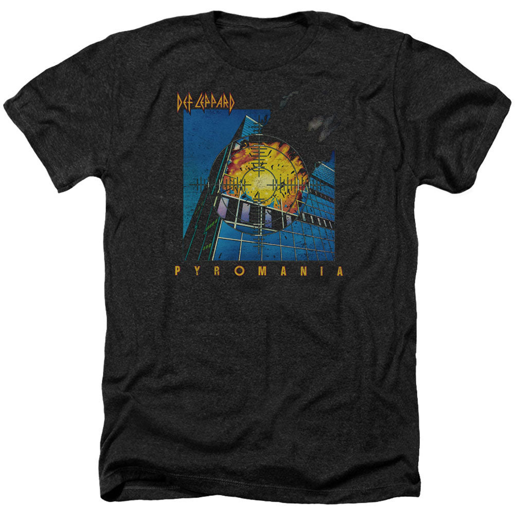 Def Leppard Pyromania Adult Heather 40% Poly T-shirt