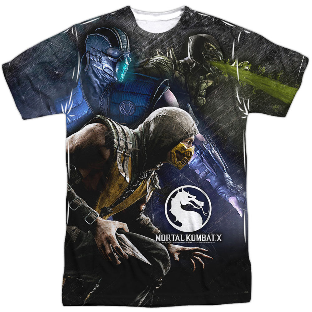 Mortal Kombat X Three Of A Kind 100% Poly Front/Back Print Sublimation T-shirt