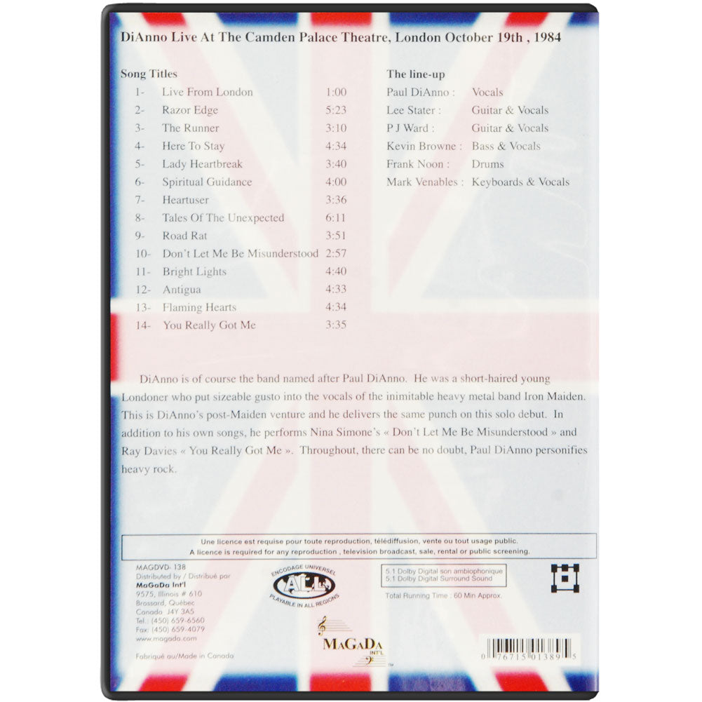 Di'anno Live In London DVD