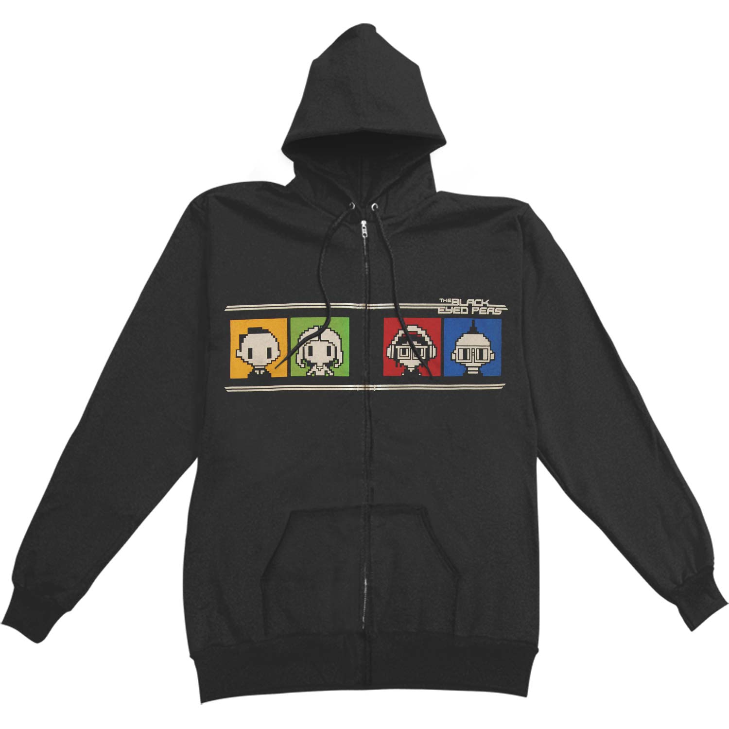 Black Eyed Peas Atari Zippered Hooded Sweatshirt