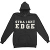 Straight Edge Zippered Hooded Sweatshirt