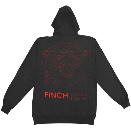 Finch Linear Zippered Hooded Sweatshirt