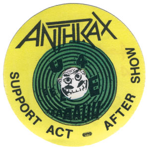 Anthrax Cloth Bakcstage Pass