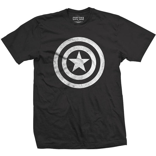 Captain America Civil War Basic Shield Distressed T-shirt