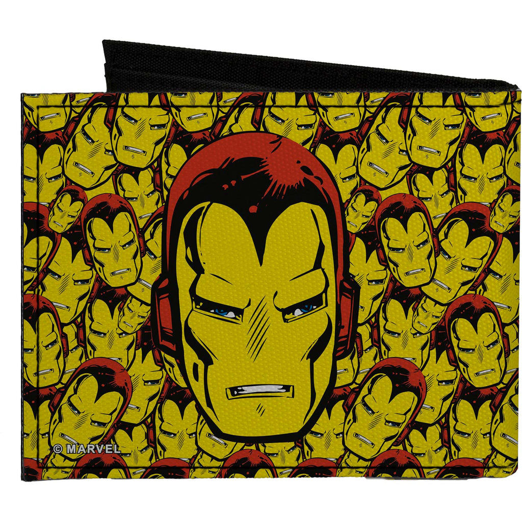 Marvel Comics Iron Man Face Close-Up Stacked Bi-Fold