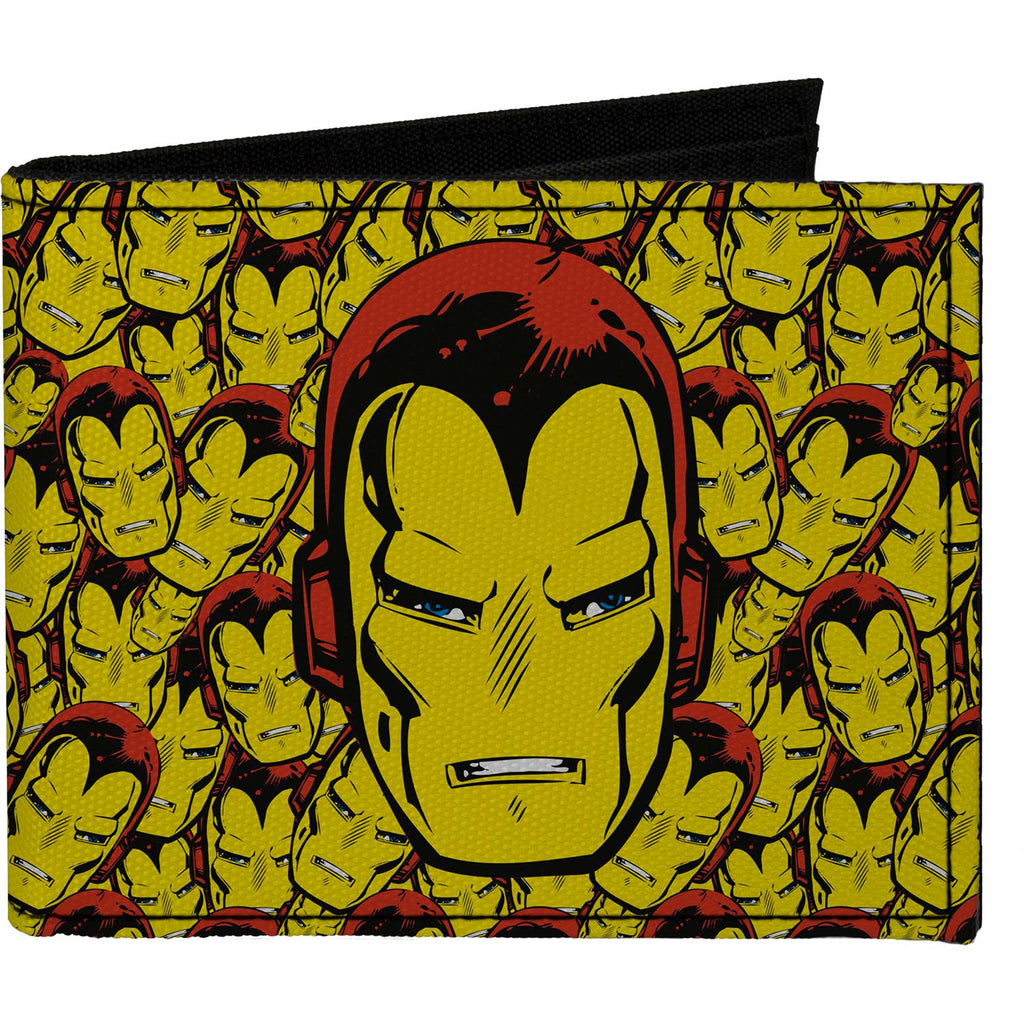 Marvel Comics Iron Man Face Close-Up Stacked Bi-Fold