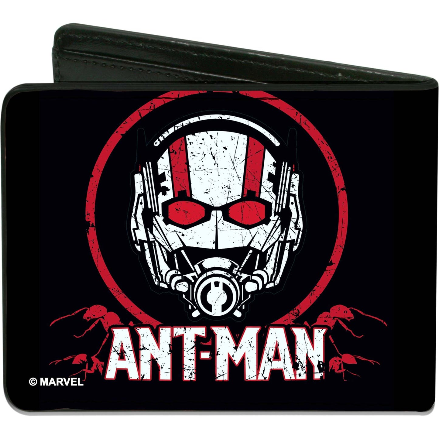 Ant-Man Face Icon/Ants Weathered Black/Reds/Grays Bi-Fold