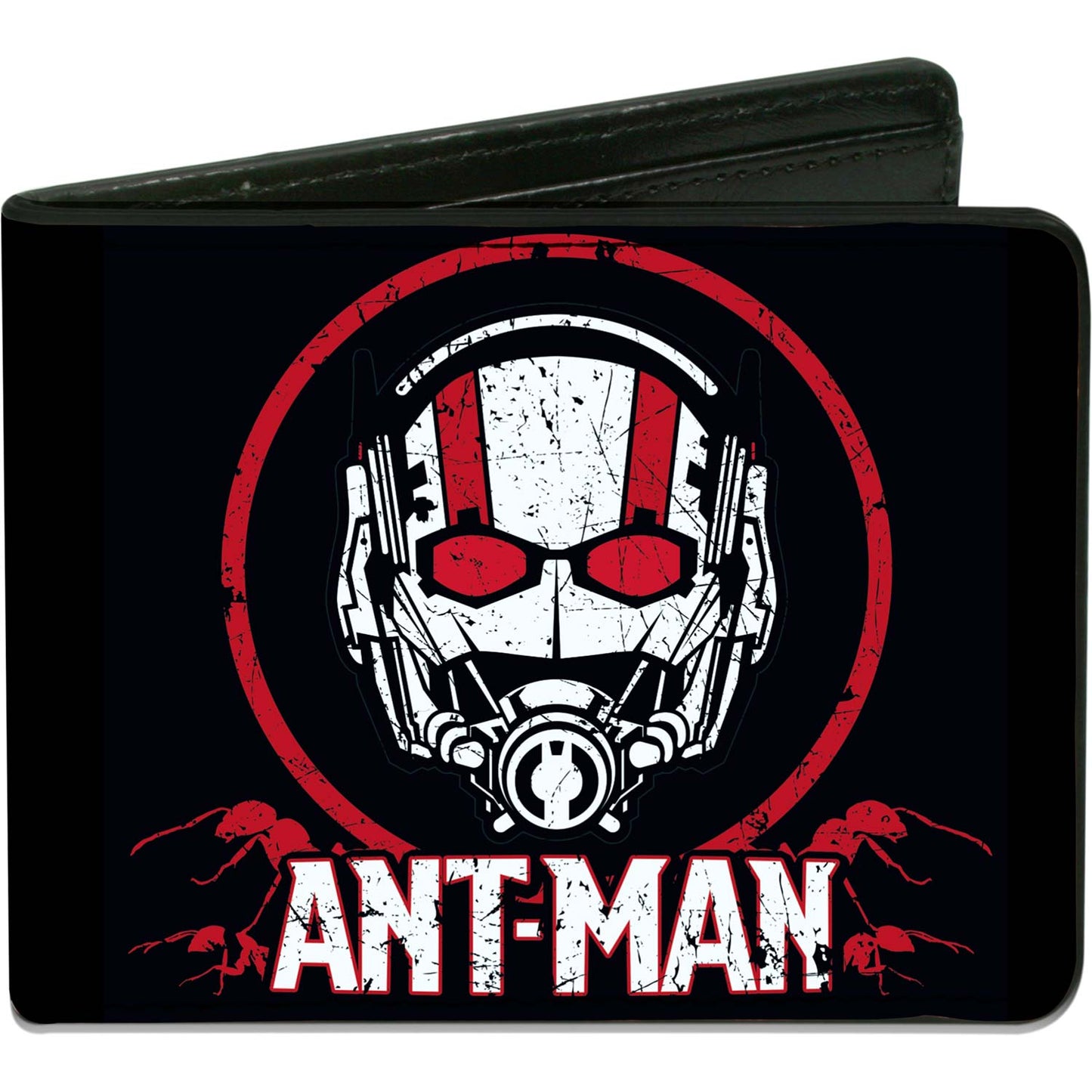 Ant-Man Face Icon/Ants Weathered Black/Reds/Grays Bi-Fold