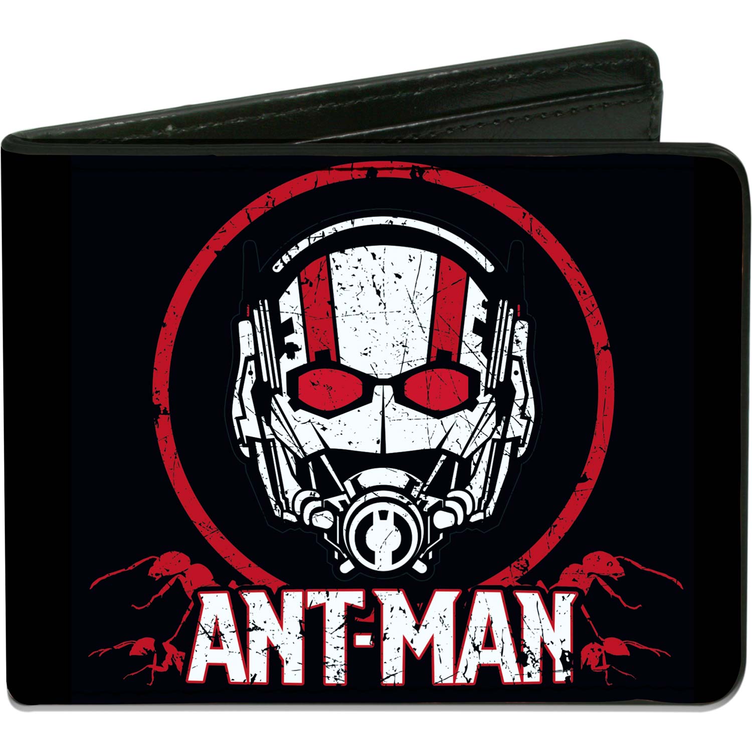 Ant-Man Face Icon/Ants Weathered Black/Reds/Grays Bi-Fold