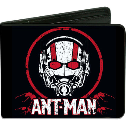 Ant-Man Face Icon/Ants Weathered Black/Reds/Grays Bi-Fold