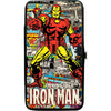 Invincible Iron Man Standing Pose/Stacked Retro Comics Girls Wallet