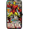 Invincible Iron Man Standing Pose/Stacked Retro Comics Girls Wallet
