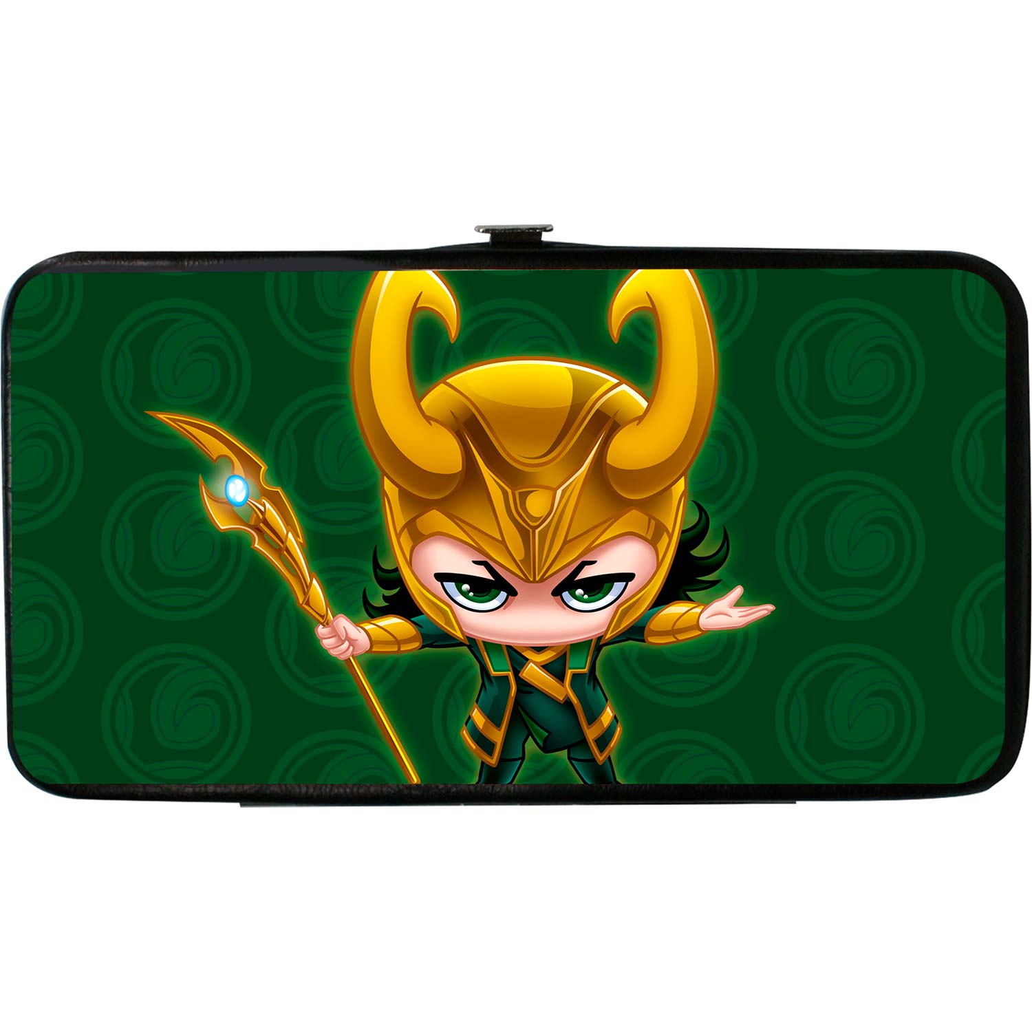 Chibi Thor Pose  Loki/Loki Logo Greens/Gold Girls Wallet