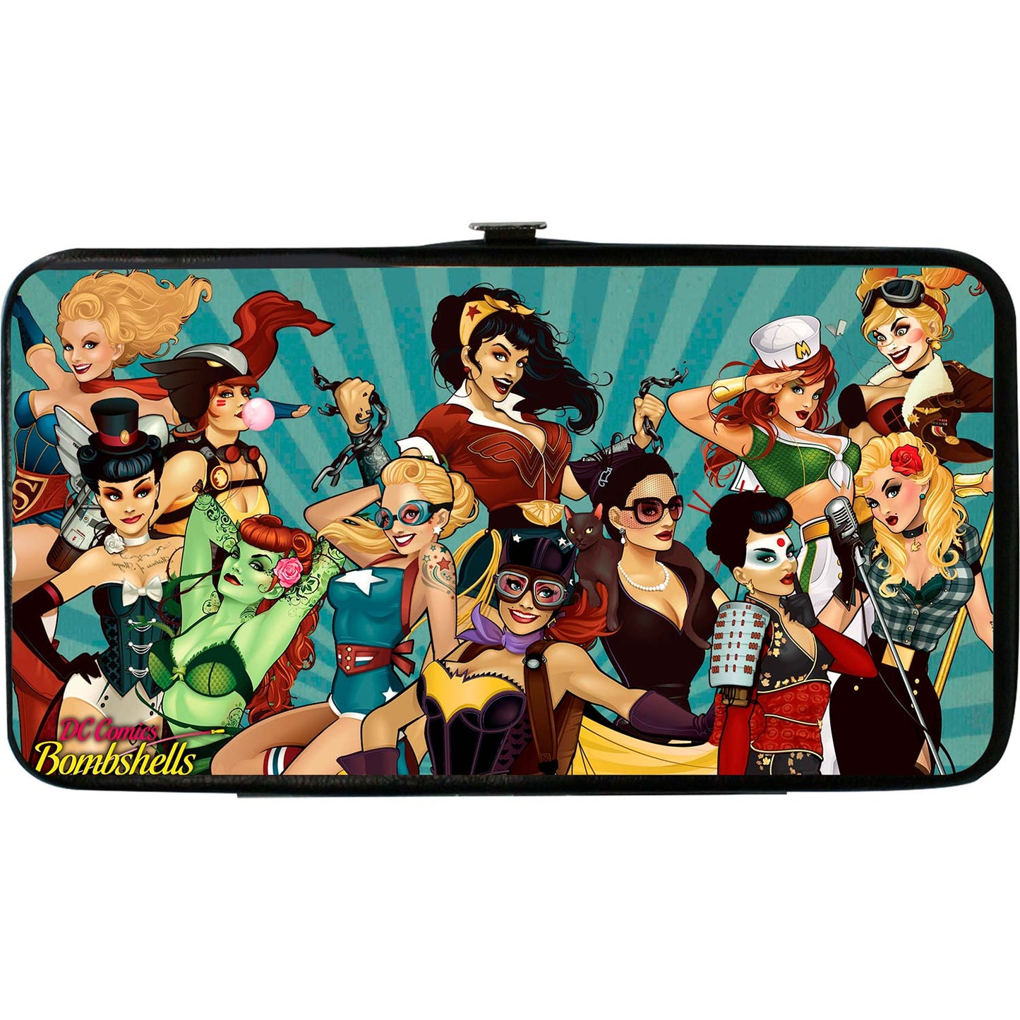 12-Dc Bombshells Group Pose/Rays Blues Girls Wallet