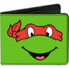Classic  Raphael Face Close Up Green/Red Bi-Fold