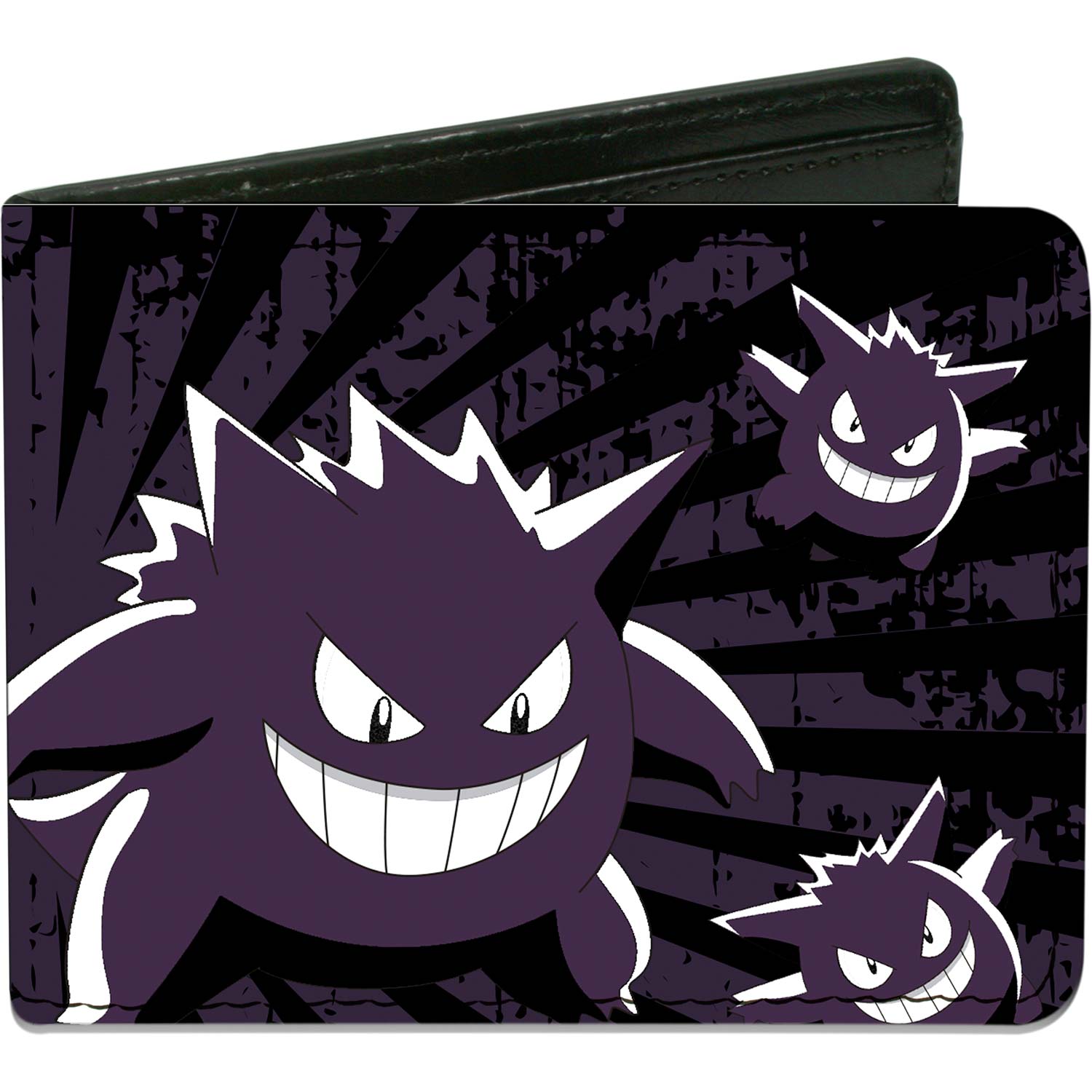 Gengar Scattered Poses/Rays Weathered Black/Purple/White Bi-Fold