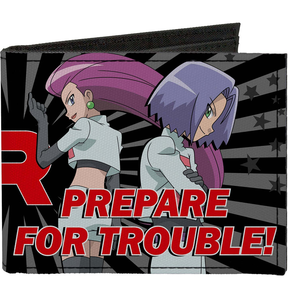 Pokemon Team Rocket Jessie/James Prepare For Trouble!  Pok�mon Group Pose Rays Black Bi-Fold