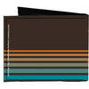 Meowth #052 Pose Stripe Brown/Orange Turquoise Fade Bi-Fold