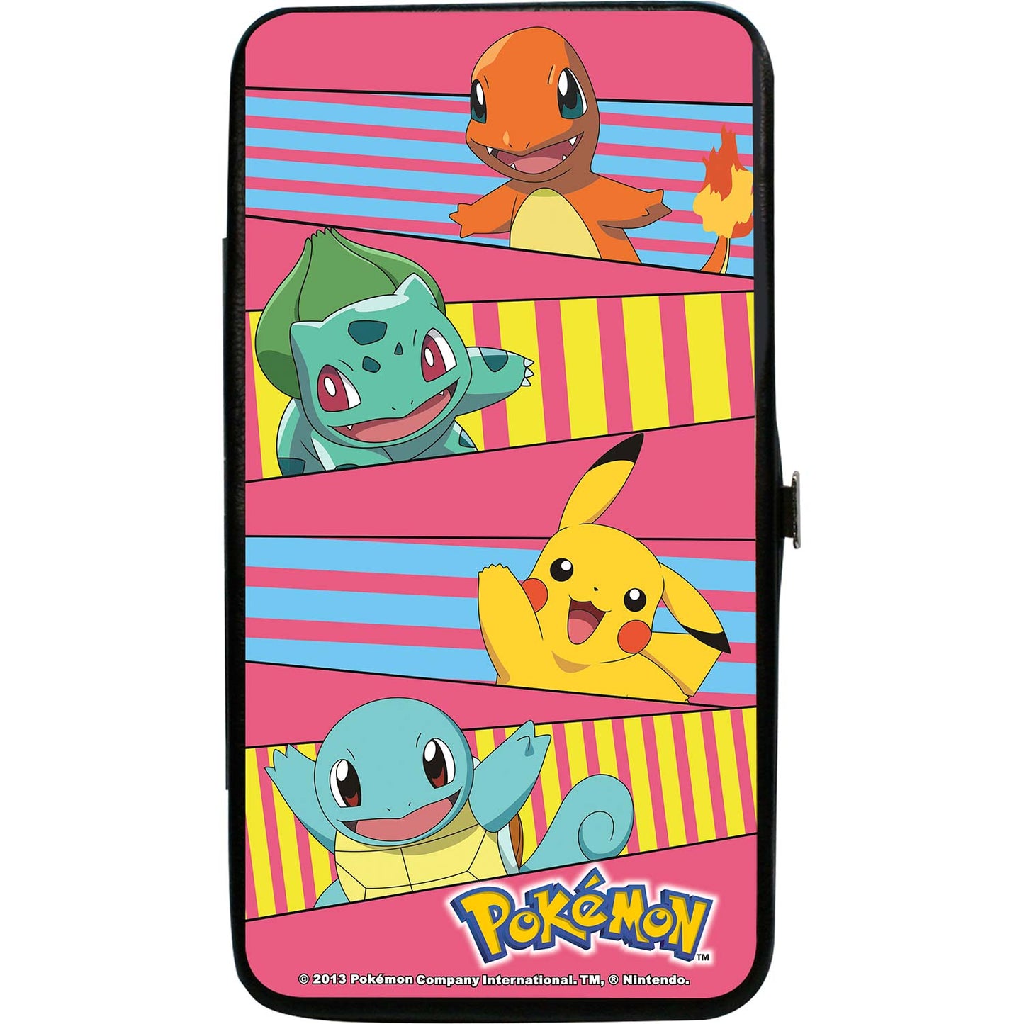 Pok�mon/Pikachu & Kanto Starter Pok�mon Stripe Pink/Blue/Yellow Girls Wallet