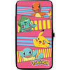 Pok�mon/Pikachu & Kanto Starter Pok�mon Stripe Pink/Blue/Yellow Girls Wallet