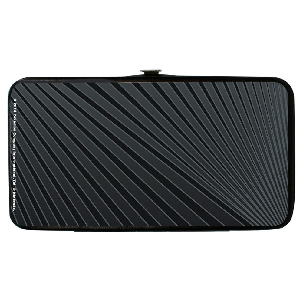 Kanto Starter Pok�mon & Pikachu/Pok�mon Logo Rays Black/Gray Girls Wallet