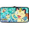 Meowth Pose/Expressions/Stacked Pok� Balls Blues Girls Wallet