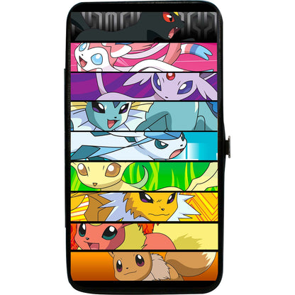 Eevee Evolution Close Up Faces Striping Girls Wallet