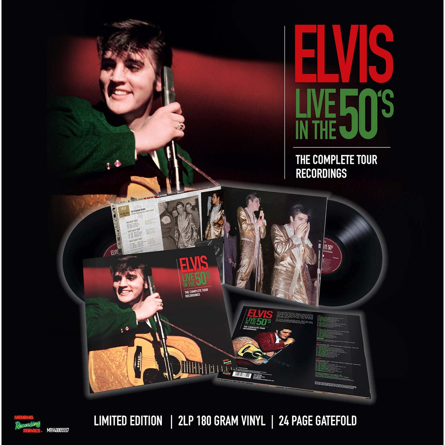 Elvis Presley Live In The 50's: The Complete Tour Recordings (2LP + 24 Page Gatefold) Vinyl