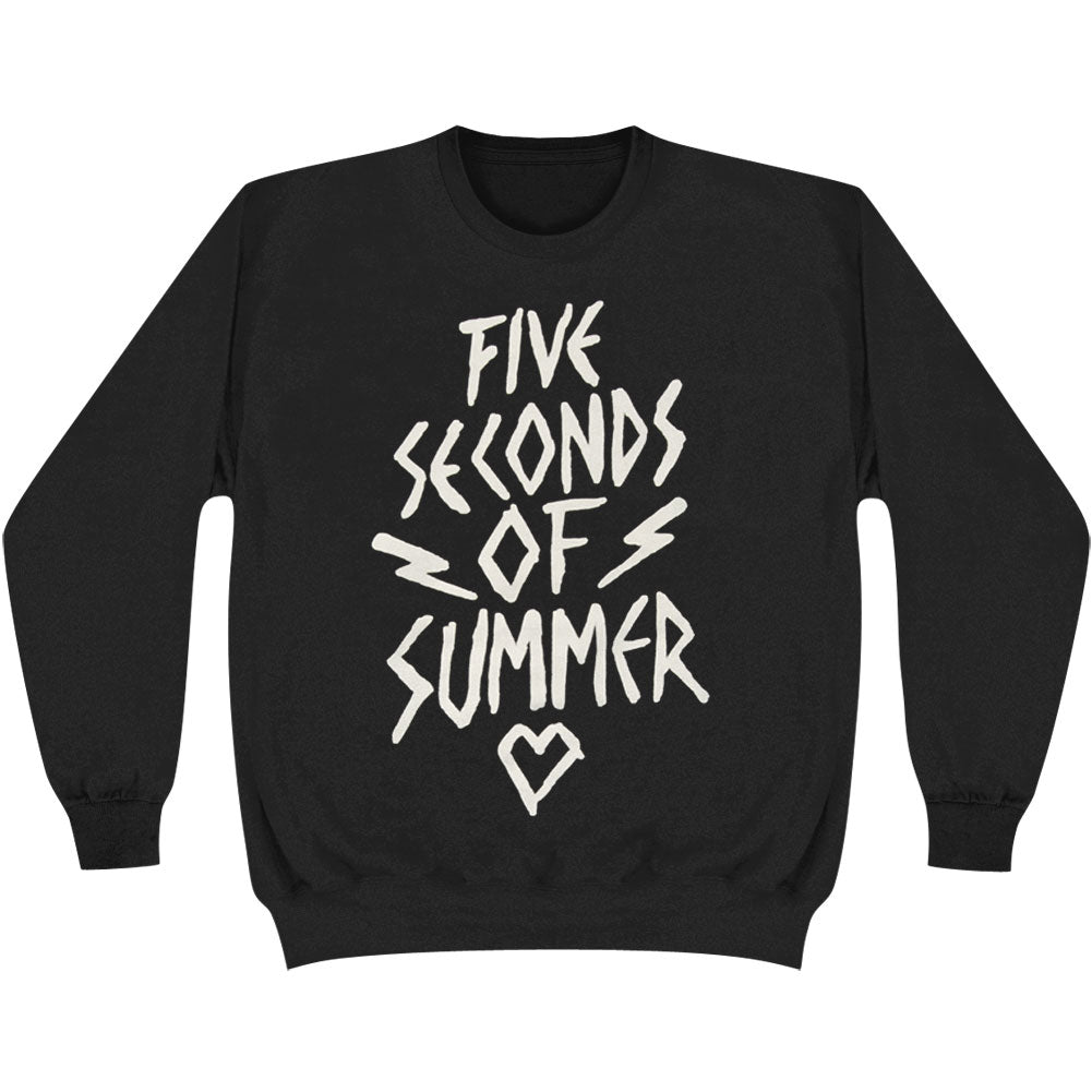 5 Seconds Of Summer Bolts Heart Sweatshirt
