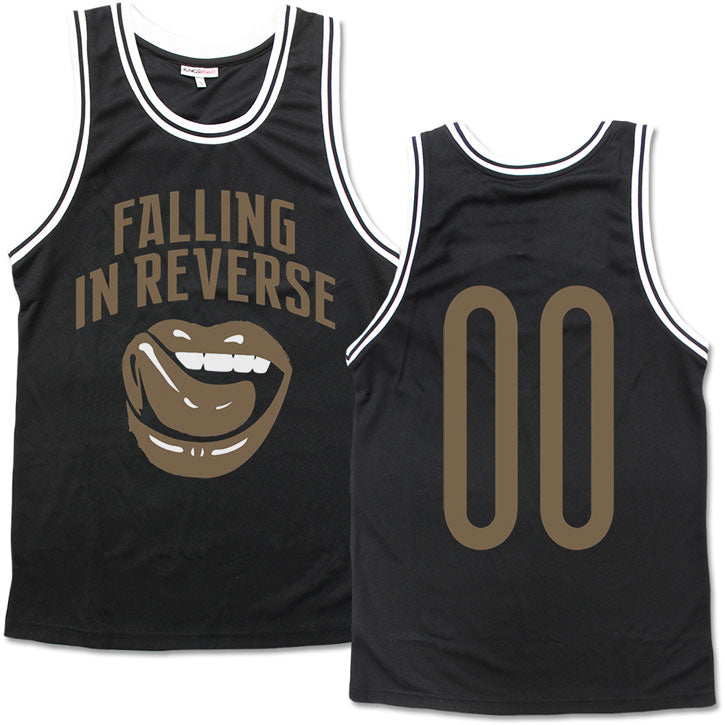 Gold Lips Jersey Basketball  Jersey