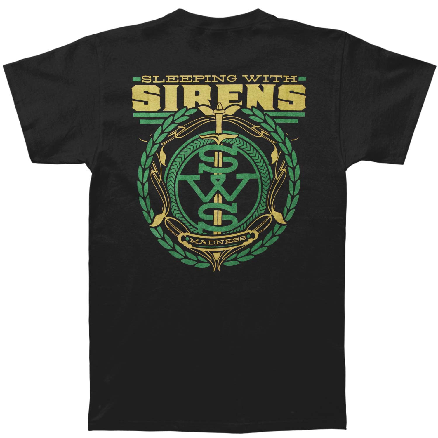Sleeping With Sirens Green Chest Print Tee T-shirt