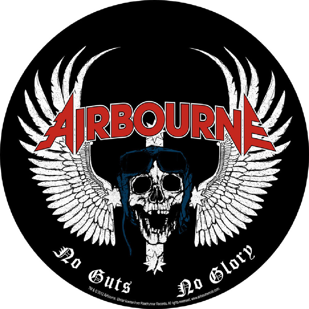 Airbourne Skull Wing Back Patch