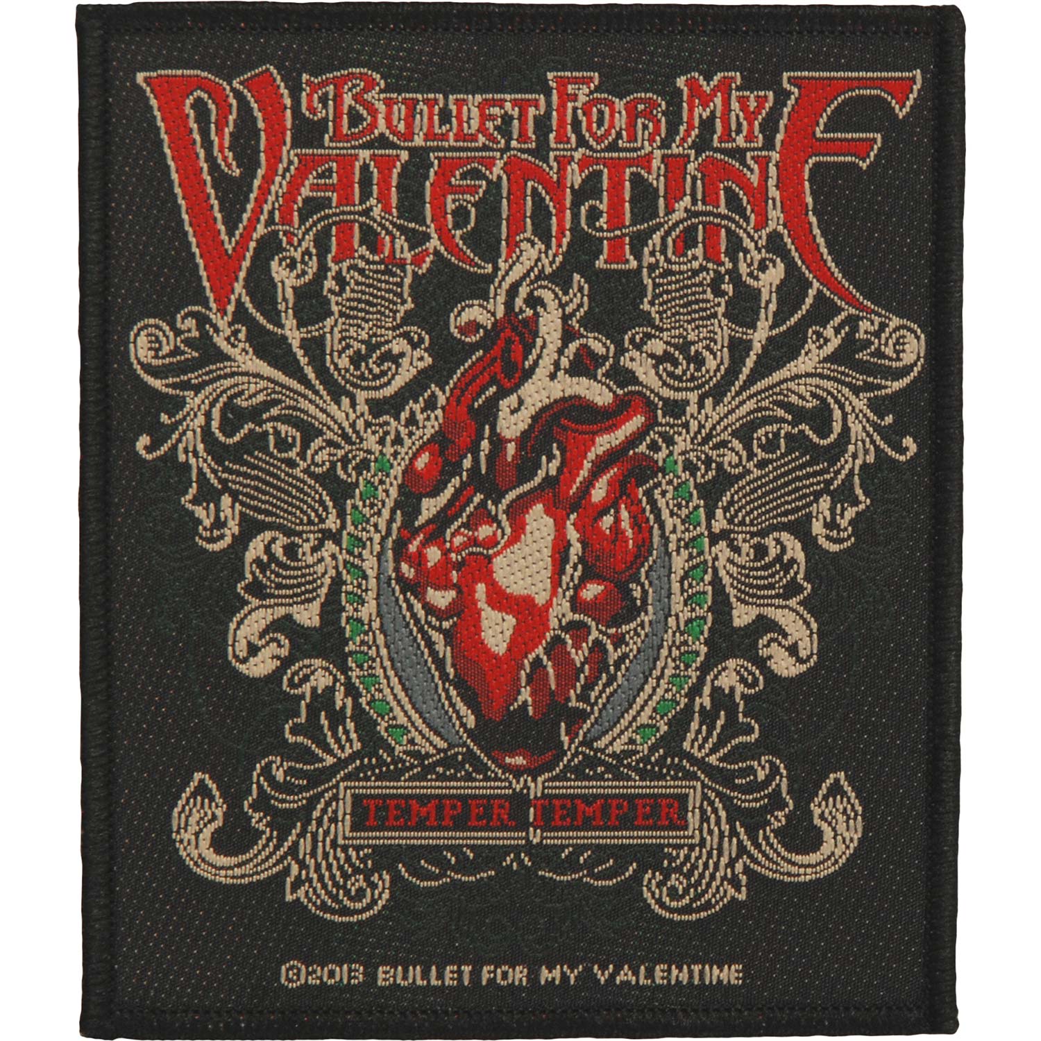 Bullet For My Valentine Temper Temper Woven Patch
