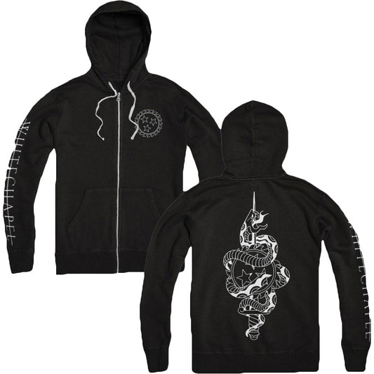 Whitechapel Dagger Snake Zippered Hooded Sweatshirt