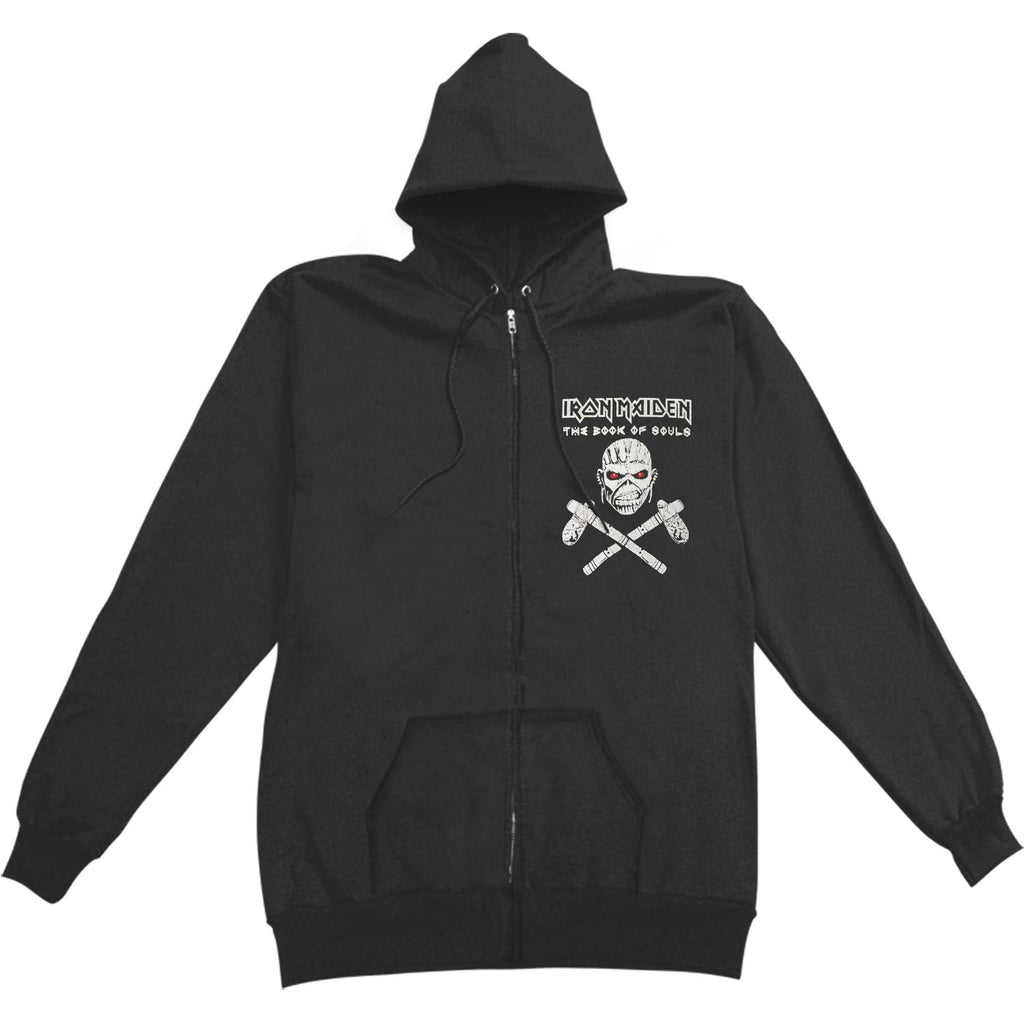 Iron Maiden Eddie Axe Zippered Hooded Sweatshirt 315913 | Rockabilia ...