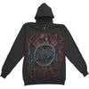 Bloody Shield All Over Print Zippered Hooded Sweatshirt