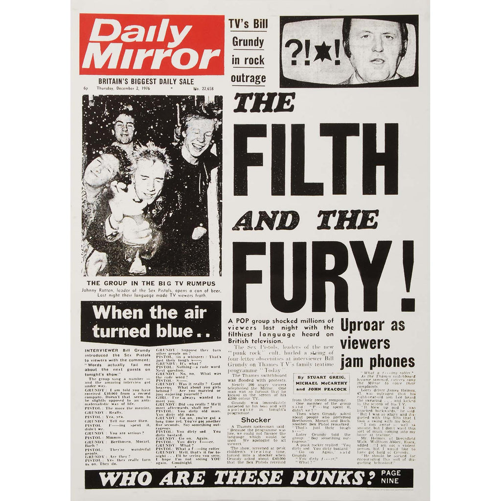 Sex Pistols The Daily Mirror Import Poster