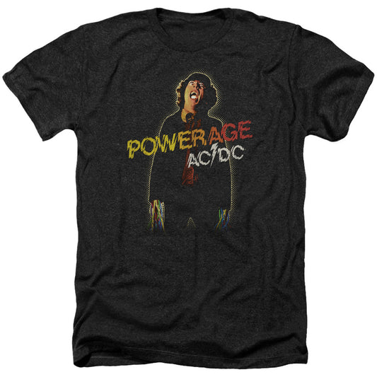 AC/DC AC/DC Powerage Adult Heather 40% Poly T-shirt