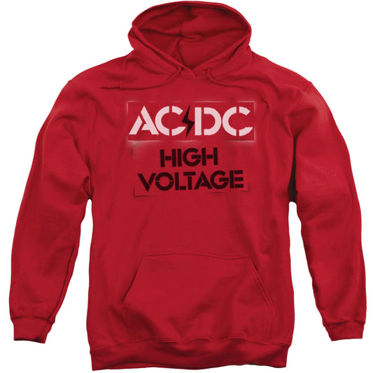 AC/DC AC/DC High Voltage Stencil Adult 25% Poly Hooded Sweatshirt