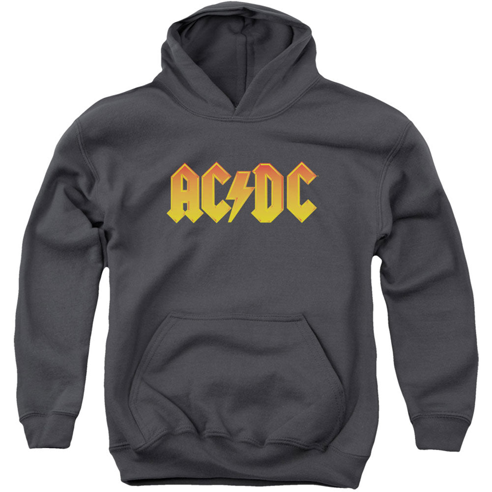 AC/DC Logo Youth 50% Poly Hooded Sweatshirt