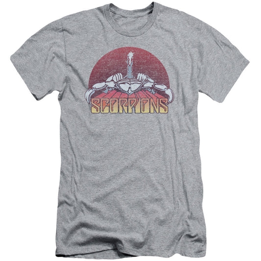 Scorpions Color Logo Distressed Adult Slim Fit Slim Fit T-shirt